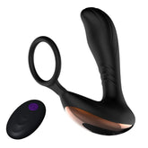 Masajeador de próstata vibratorio con anillo para el pene y control remoto